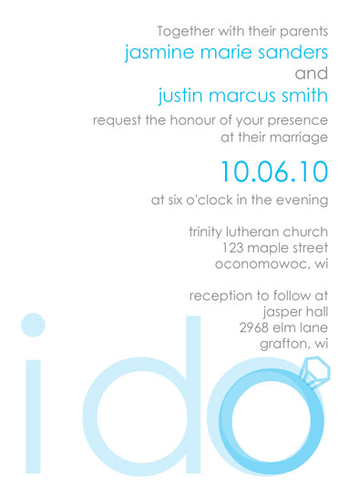 i do contemporary wedding invitation design